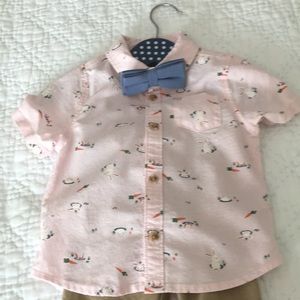 Easter toddler boy outfit - bowtie!! 🐰🥕